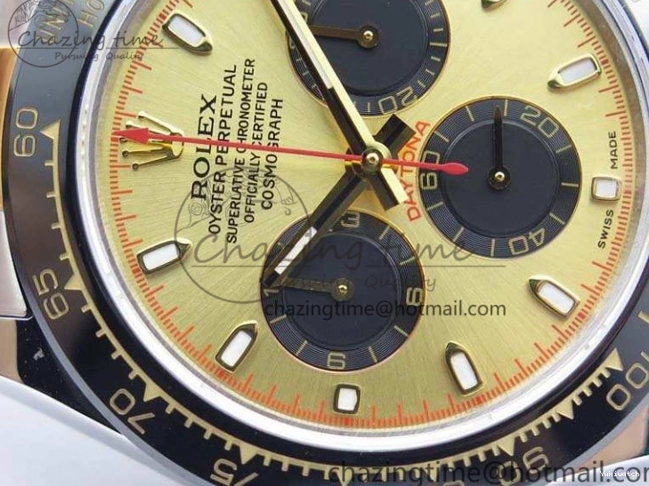 Best On Gold JH Ceramic Bracelet A7750 Dial SS YG SS Daytona Bezel YG Edition 0830